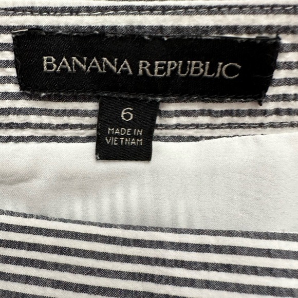 Banana Republic Striped Seersucker High Low Ruffle Hem Lined Midi Skirt size 6 - Picture 7 of 16